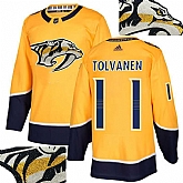 Predators #11 Tolvanen Gold With Special Glittery Logo Adidas Jersey,baseball caps,new era cap wholesale,wholesale hats
